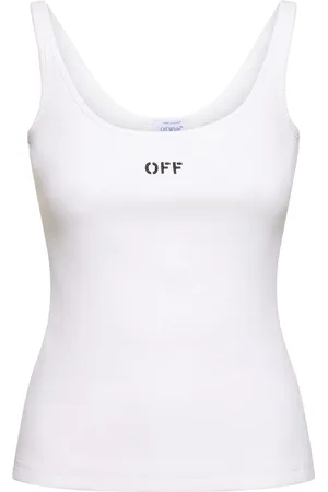 OFF-WHITE Off Stamp Cotton Blend Tank Top