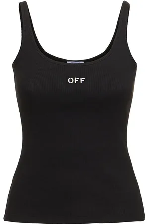 OFF-WHITE Off Stamp Cotton Blend Tank Top