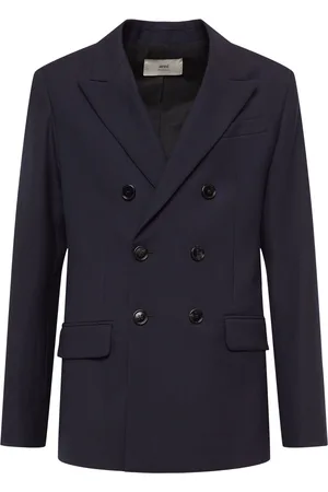 Ami Double Breasted Wool Gabardine Blazer