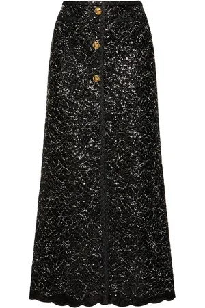 Giambattista Valli Sequined Tweed Midi Skirt