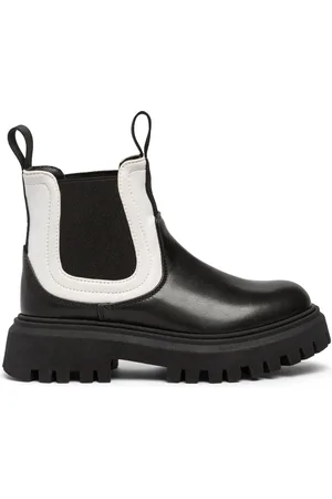 Marni Leather & Poly Boots W/logo