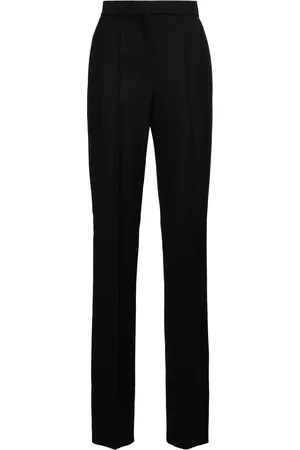 Max Mara Uccio Grain De Poudre Wool Wide Pants