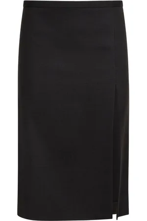 Serafini Tropical Wool Blend Pencil Skirt