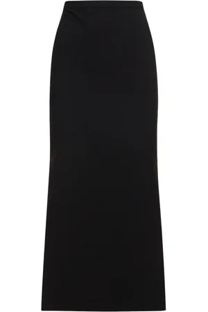 Serafini Tech Crepe Pencil Midi Skirt