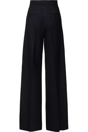 Max Mara Bacca Pinstripe Wool Pants