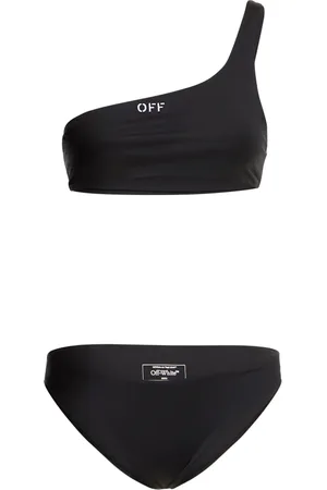 OFF-WHITE Off Stamp Lycra One Shoulder Bikini Set