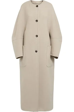 Max Mara Album Collarless Cashmere Long Coat
