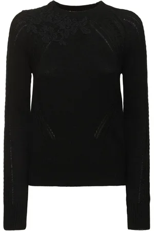 ERMANNO SCERVINO Embroidered Knit Crewneck Sweater