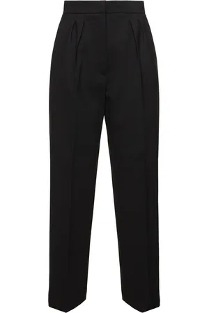 Max Mara Verbano Pleated Wool Straight Pants