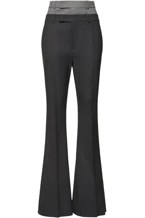Sportmax Lince Stretch Wool Flared Pants