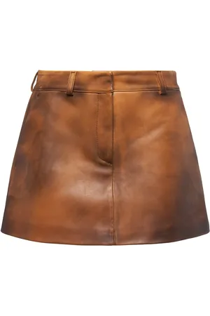 GIUSEPPE DI MORABITO Leather Mini Skirt