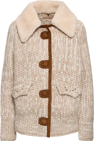 ERMANNO SCERVINO Knit Shearling Jacket