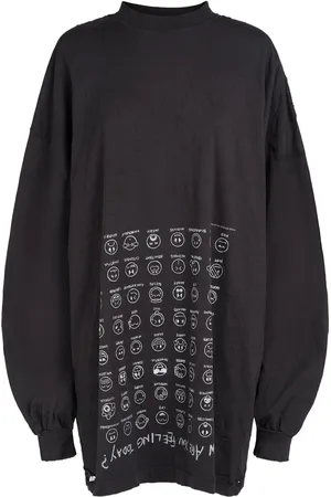 Balenciaga Large Long Sleeve Cotton T-shirt