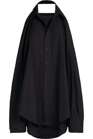 Balenciaga Suspended Cotton Poplin Dress