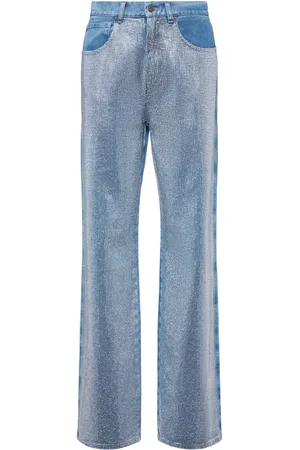 GIUSEPPE DI MORABITO Embellished High Rise Straight Jeans