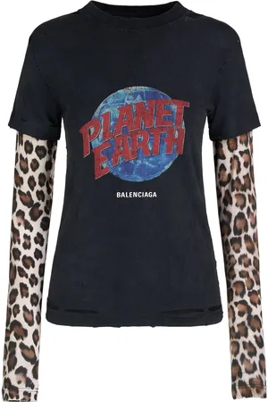 Balenciaga Planet Earth Double Sleeve T-shirt