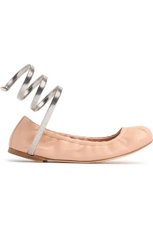 RENE CAOVILLA 10mm Juniper Leather Ballerina Flats