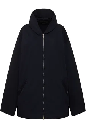 Balenciaga Hooded Cotton Twill Zip-up Jacket