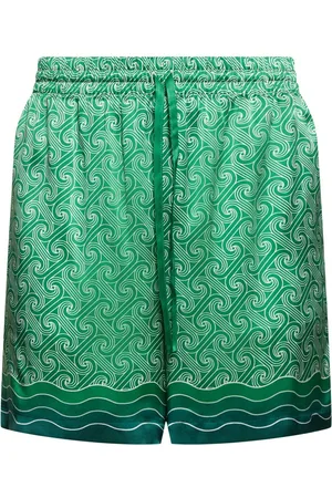 Casablanca Drawstring Silk Shorts
