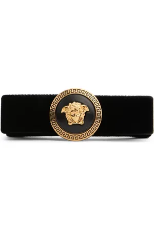 VERSACE Medusa Velvet Ribbon Hair Clip