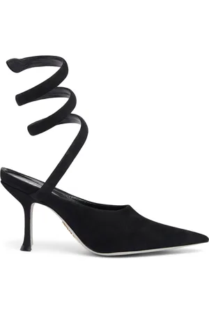 RENE CAOVILLA 80mm Grace Suede Mules