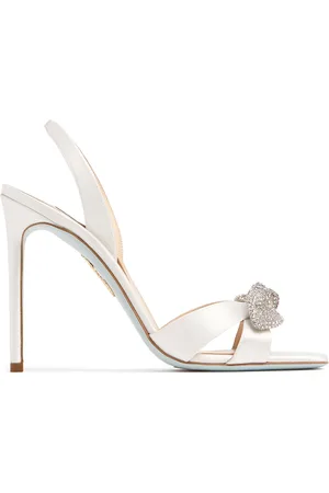 Aquazzura 105mm Very Bow Tie Satin Sandals