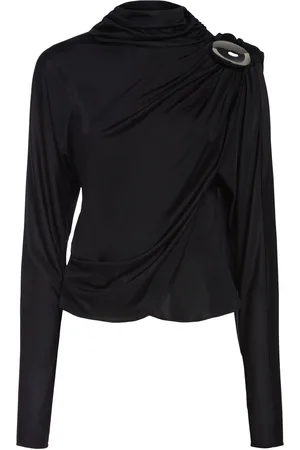 GIUSEPPE DI MORABITO Draped Shiny Viscose Jersey Top