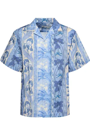 Etro Printed Cotton Short Sleeve Shirt