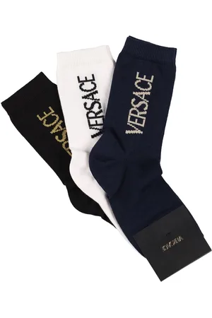 VERSACE Set Of 3 Cotton Intarsia Socks