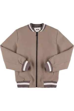 Msgm Poly Blend Cloth Bomber Jacket