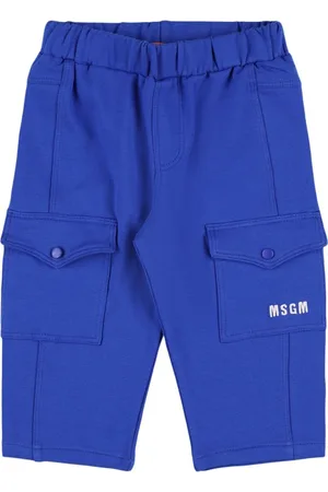 Msgm Cotton Blend Cargo Sweatpants