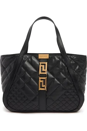VERSACE Small Quilted Leather Tote Bag