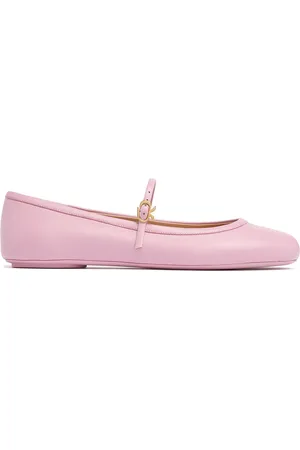 Gianvito Rossi 10mm Carla Soft Leather Ballerina Flats