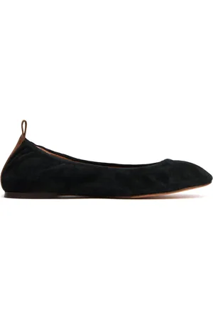 Lanvin 5mm Suede Ballerina Flats