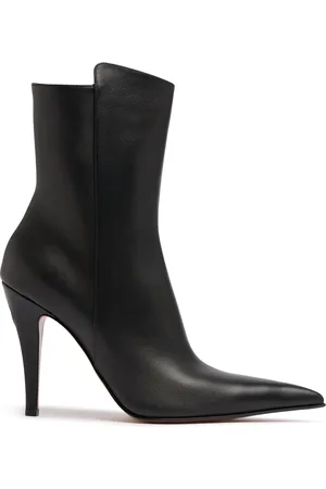 Alexander McQueen 105mm Birdee Leather Ankle Boots