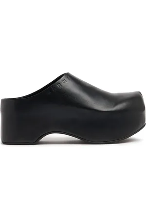 Marni 50mm Leather Sabot Wedges