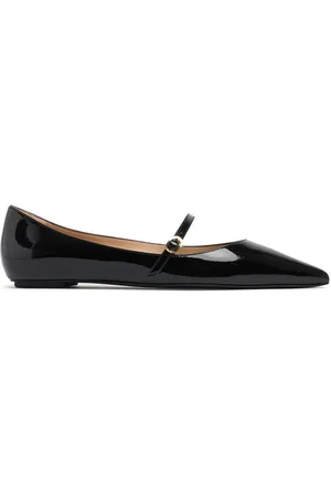 Stuart Weitzman 10mm Emilia Lacquered Faux Nappa Flats