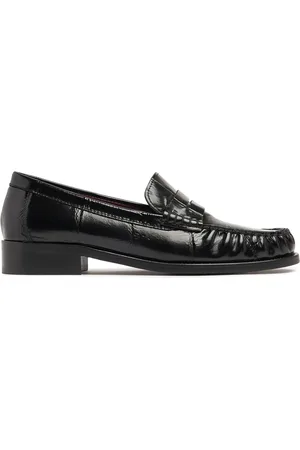 PARIS TEXAS 20mm Dylan Croc Embossed Leather Loafers