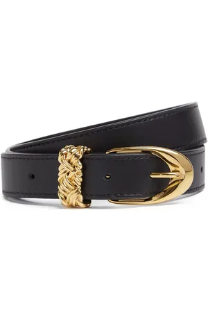 Bottega Veneta 2.5cm Intreccio Loop Leather Belt