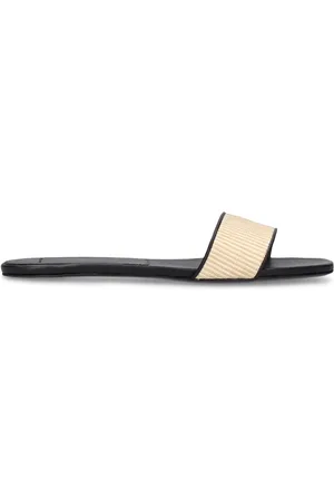 Loulou Studio 5mm Hades Cotton & Leather Flat Sandals