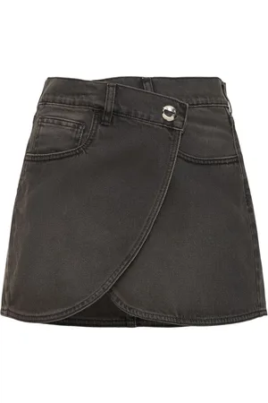 COPERNI Asymmetric Cotton Denim Mini Skirt