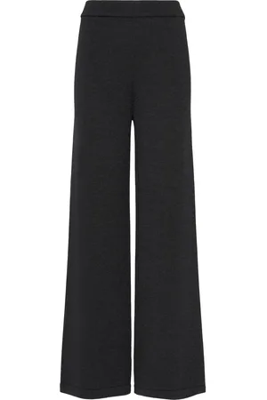 Max Mara Epopea Wool Knit Flared Pants