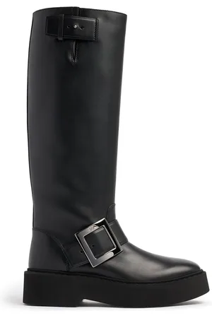 Roger Vivier 15mm Viv Rangers Leather Biker Boots