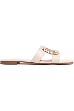 Roger Vivier 5mm New Metal Buckle Leather Slides