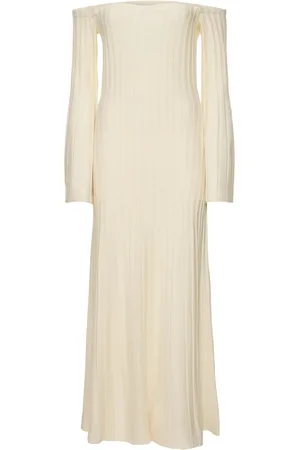 GABRIELA HEARST Menil Wool Blend Rib Knit Midi Dress