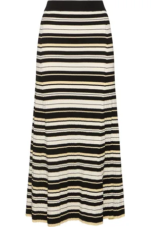Ganni Future Viscose Blend Rib Long Skirt