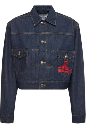 Vivienne Westwood Marlene Logo Cropped Denim Jacket