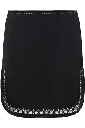 Paco rabanne Embellished Double Satin Skirt