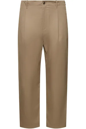 VALENTINO Pleated Cotton Gabardine Pants