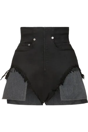 Rick Owens Dirt Denim Cutoff Shorts